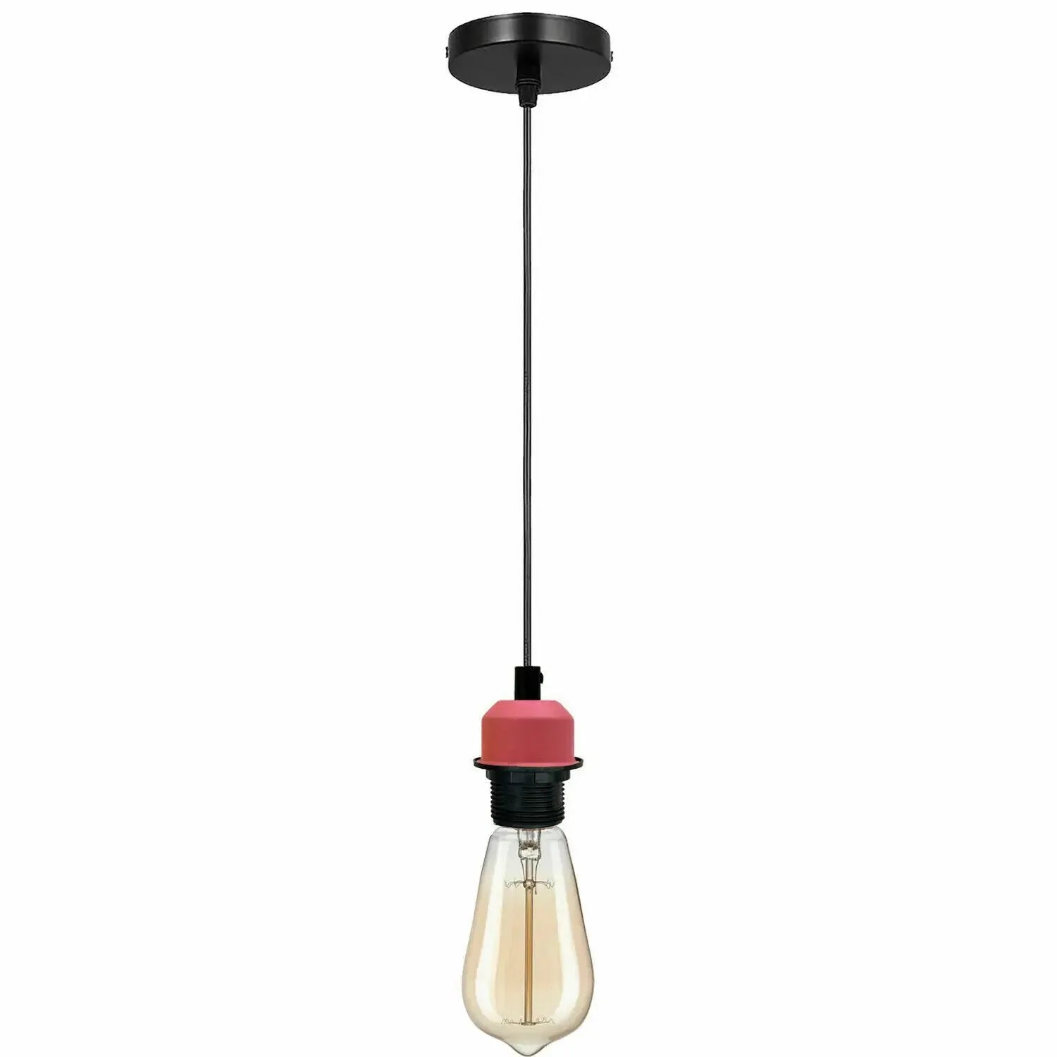 Vintage Industrial E27 Pendant Light Fitting Kit with Adjustable Cord