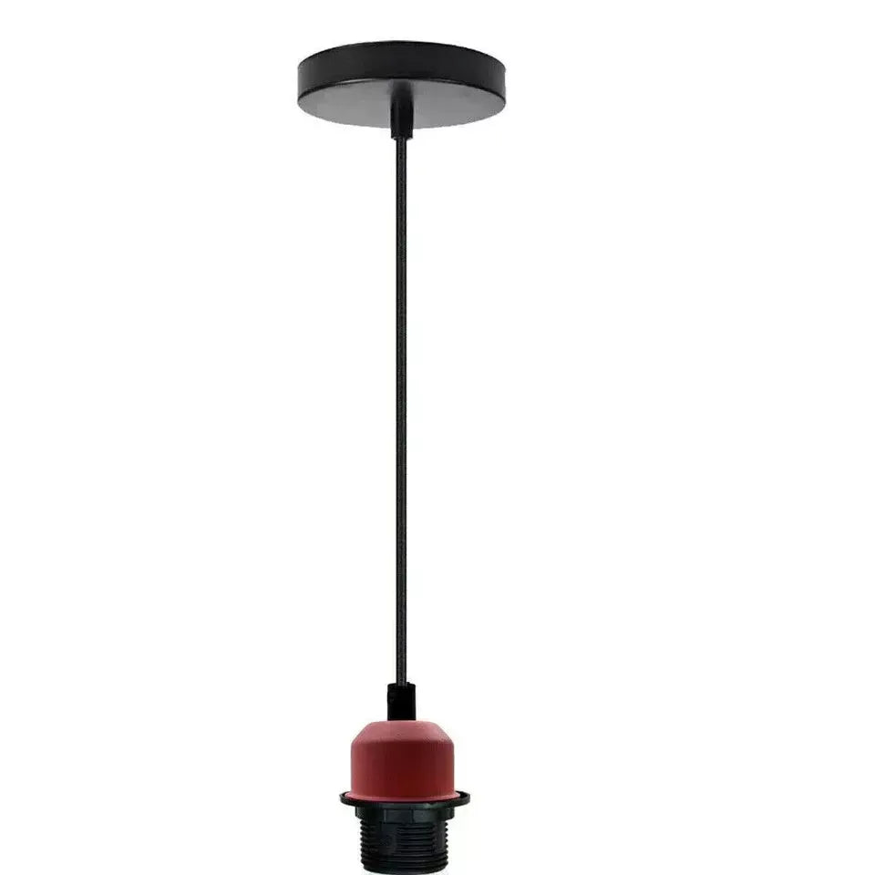 Vintage Industrial E27 Pendant Light Fitting Kit with Adjustable Cord