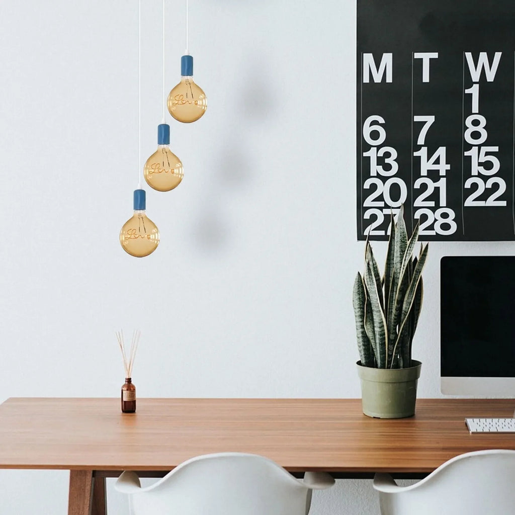 E27 Pendant Light Fitting Kit 3 Light Ceiling Light Flex  ~5881