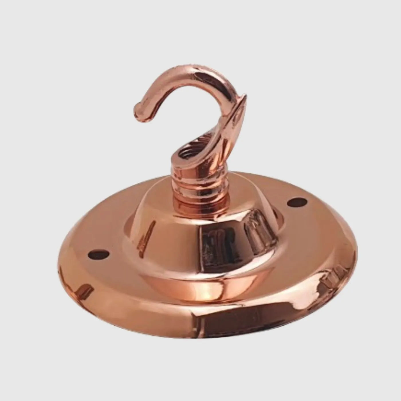 75mm Rose Gold Metal Ceiling Rose with Hook for Pendant Lights