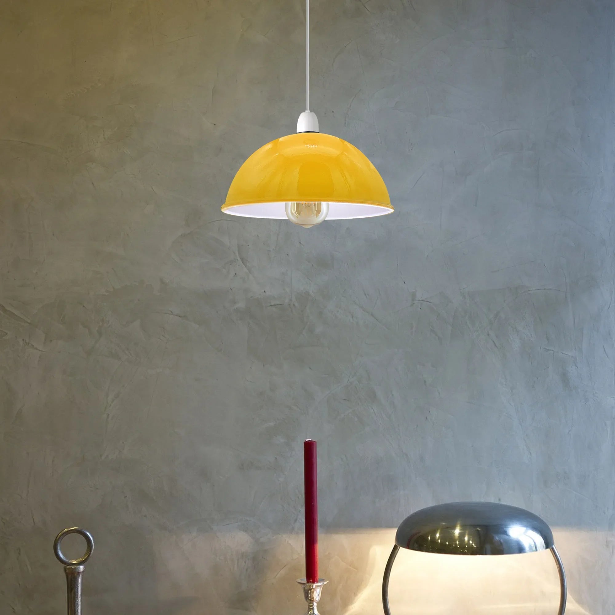 Modern 16 Inch Metal Dome Lamp Shade for Ceiling Lights