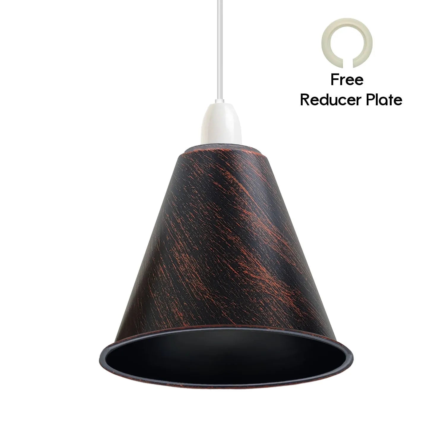 Classic Metal Cone Easy Fit Pendant Light Shade for E27/B22 Sockets