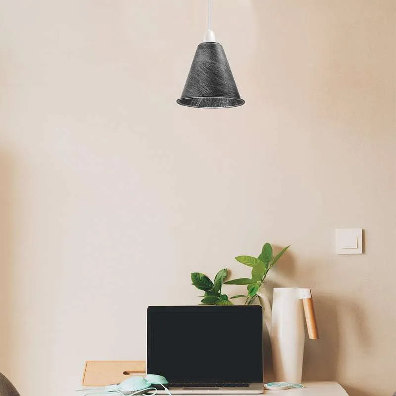 Classic Metal Cone Easy Fit Pendant Light Shade for E27/B22 Sockets