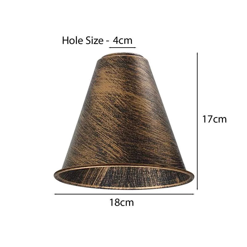 Classic Metal Cone Easy Fit Pendant Light Shade for E27/B22 Sockets