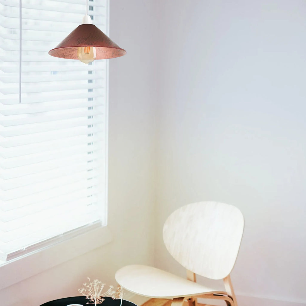 Retro Metal Cone Easy Fit Pendant Light Shade for Ceiling Fixtures