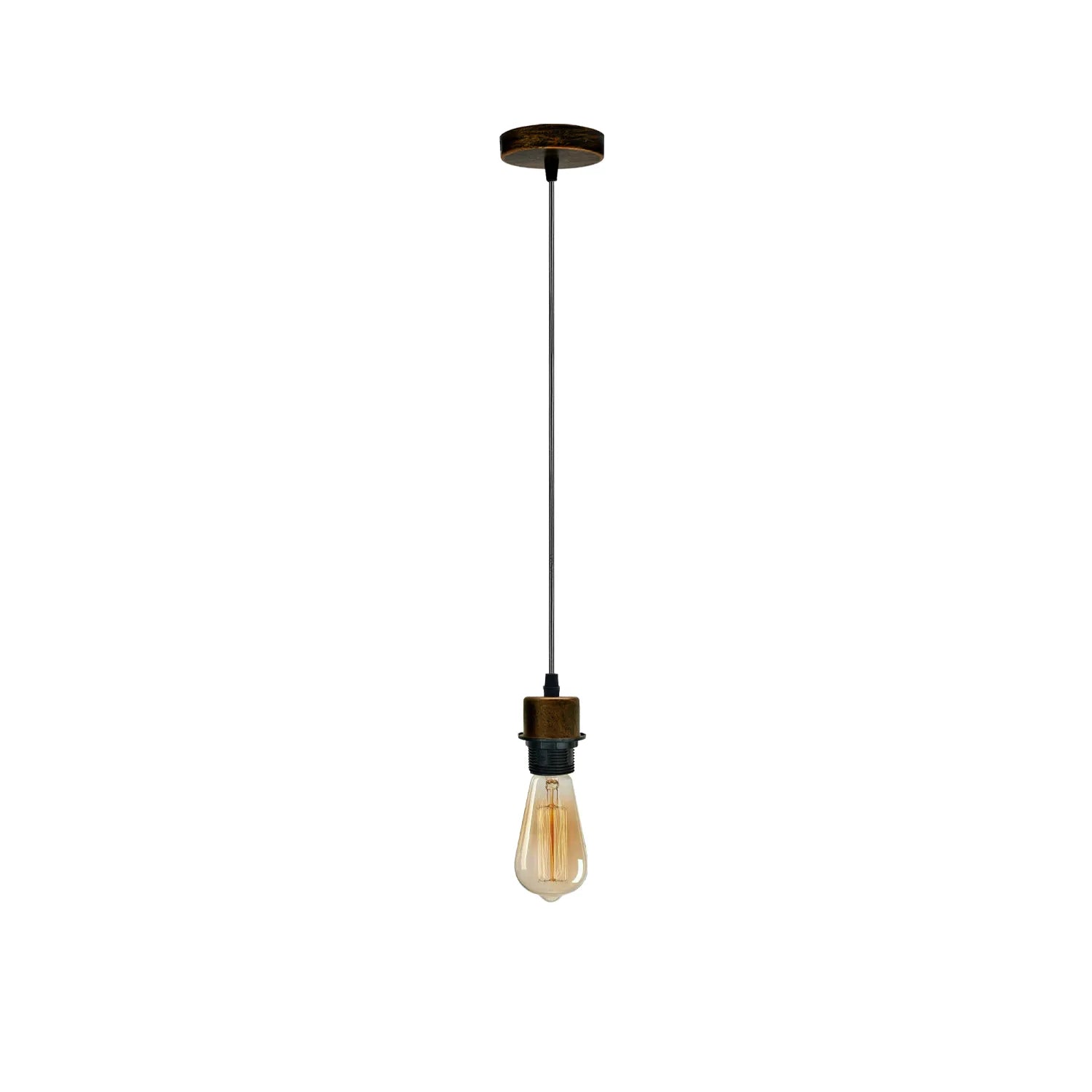 LEDSone Industrial E27 Pendant Hanging Light Fitting with Adjustable Cable