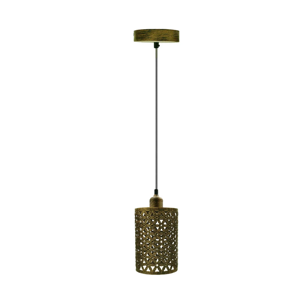 Modern Brushed Silver Pendant Light | Geometric Design ~5973