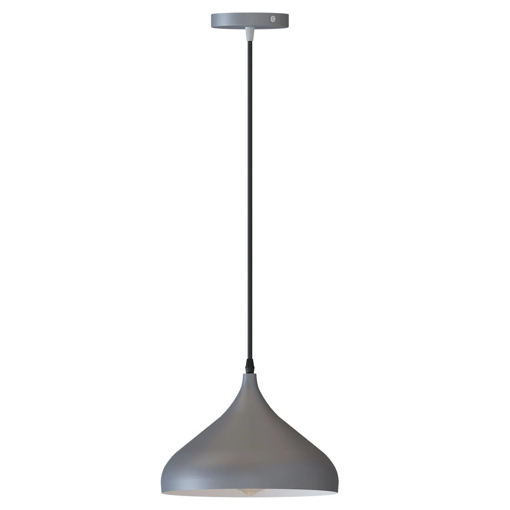 Industrial Retro Metal Pendant Light Fixture with Adjustable Cable for Home Decor