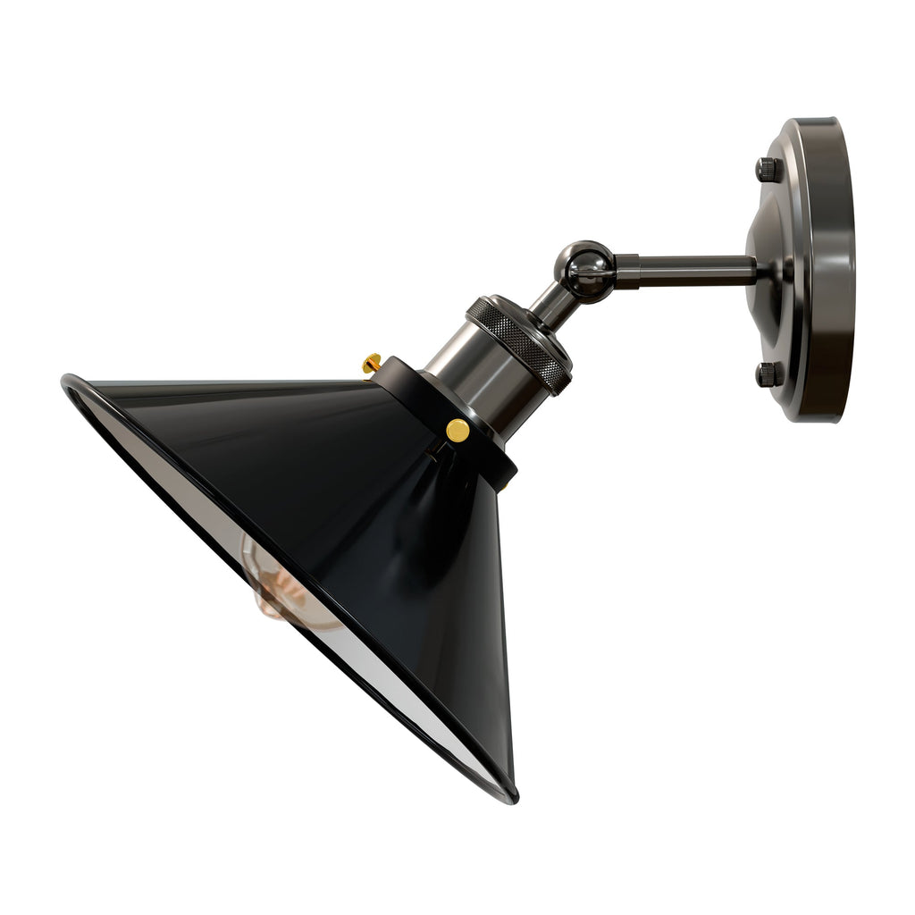 Industrial Adjustable Metal Wall Sconce Light Fixture with E27 Bulb Base