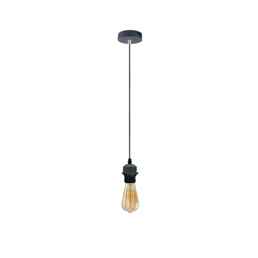 LEDSone Industrial E27 Pendant Hanging Light Fitting with Adjustable Cable