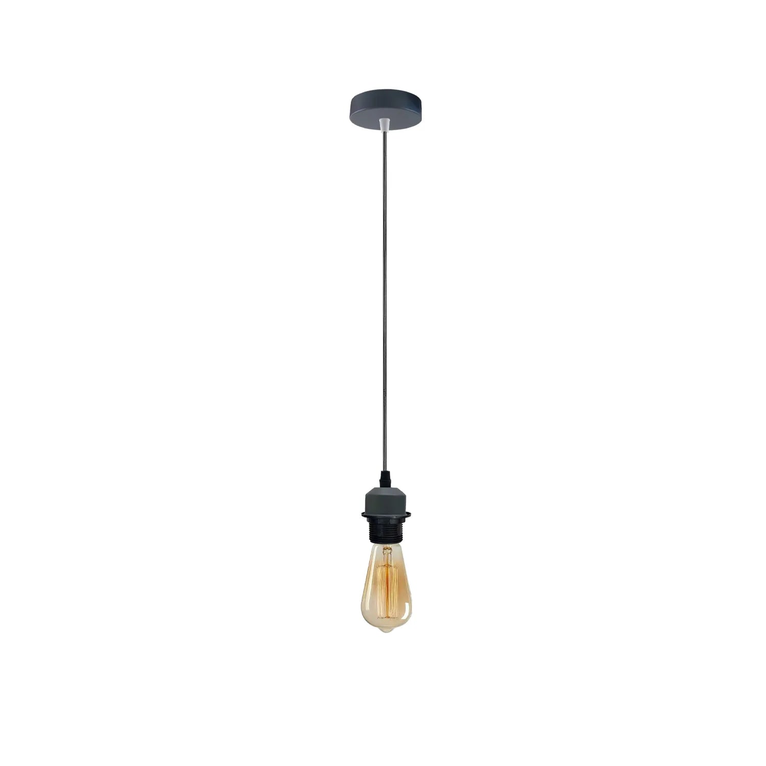 LEDSone Industrial E27 Pendant Hanging Light Fitting with Adjustable Cable