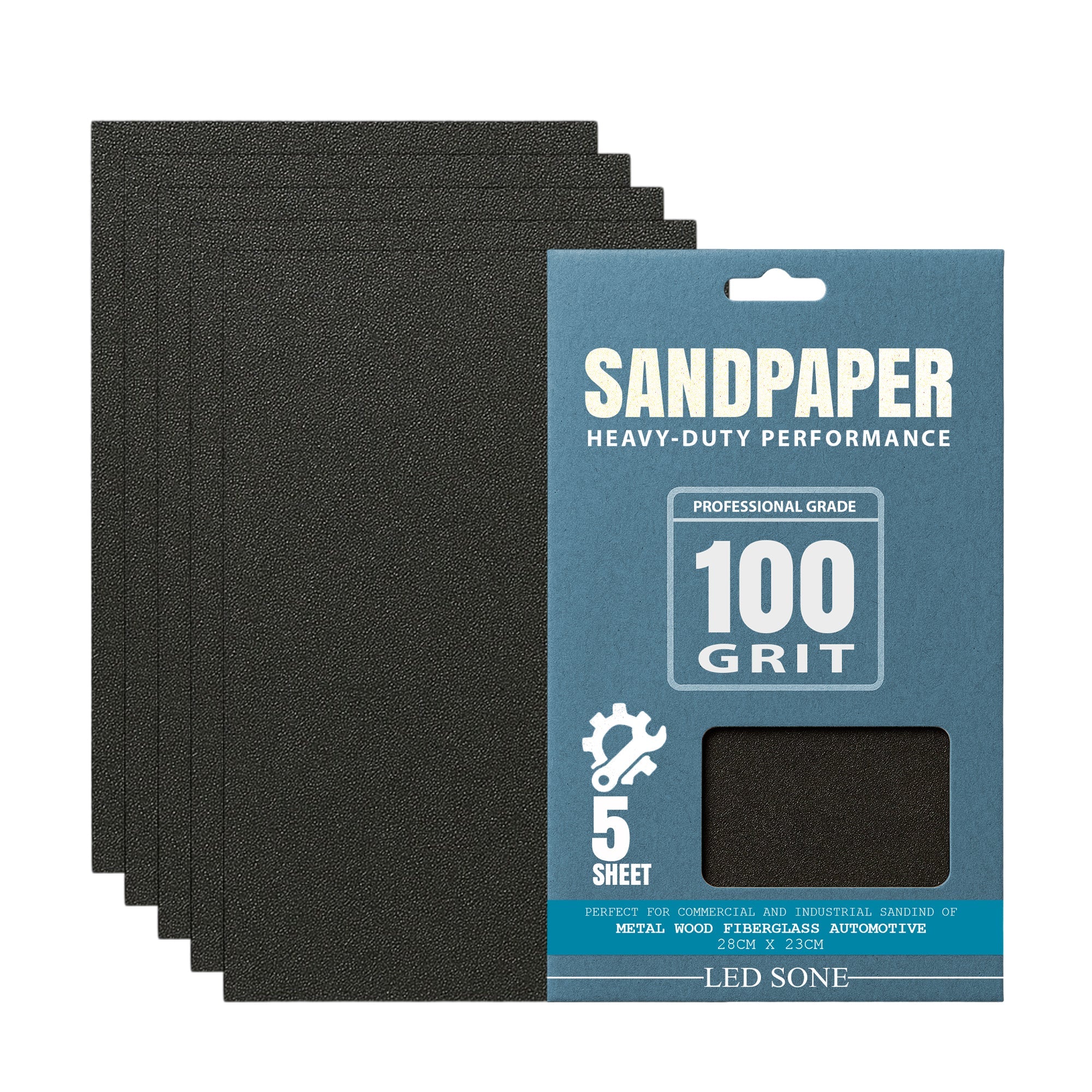 Wet and Dry Sandpaper Sheet Grit 80/100 Assorted sandpaper~ 6052