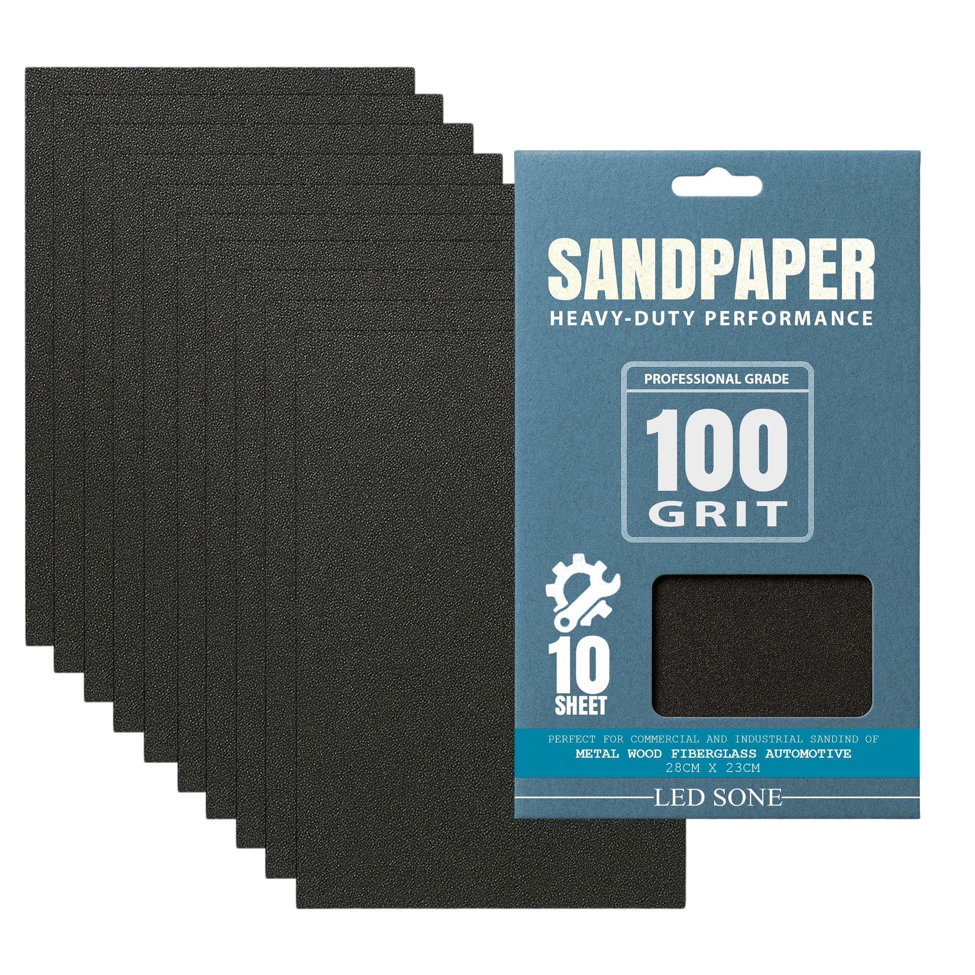 Wet and Dry Sandpaper Sheet Grit 80/100 Assorted sandpaper~ 6052