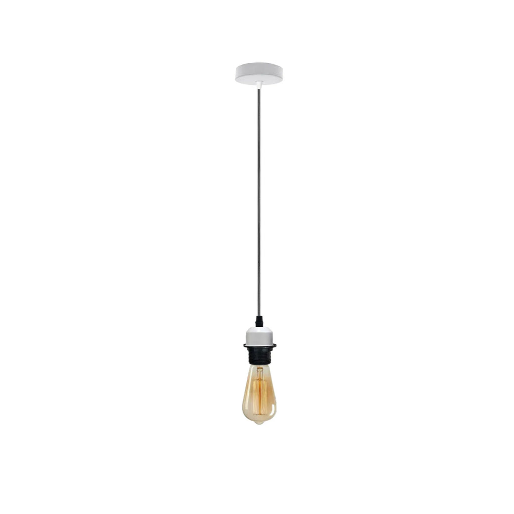 Industrial Vintage E27 Pendant Light Holder Kit with Adjustable Cable
