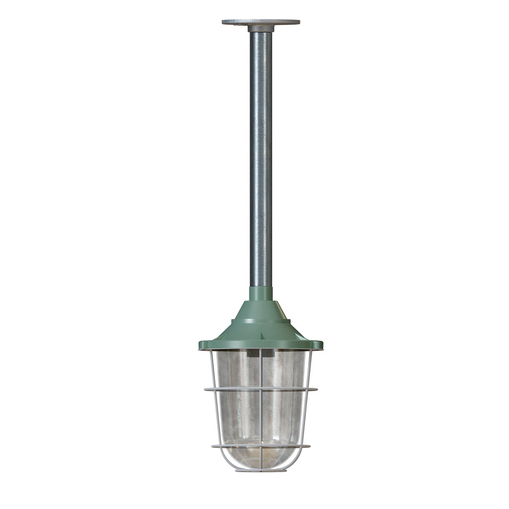 Industrial Fisherman Caged Conduit Pipe Pendant Light Kit - Entry Lantern Style