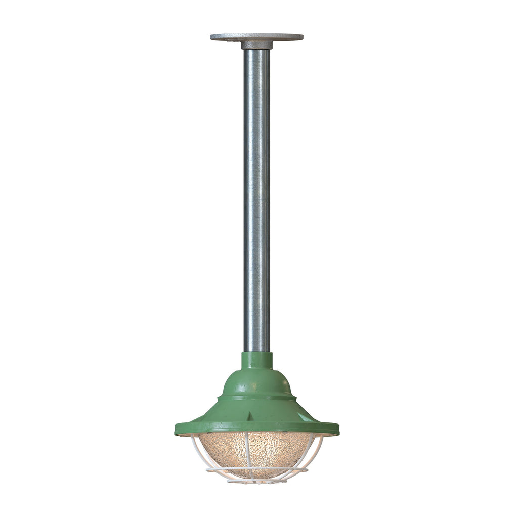 Industrial Conduit Pipe Metal Cage Pendant Light - Retro Style Hanging Chandelier