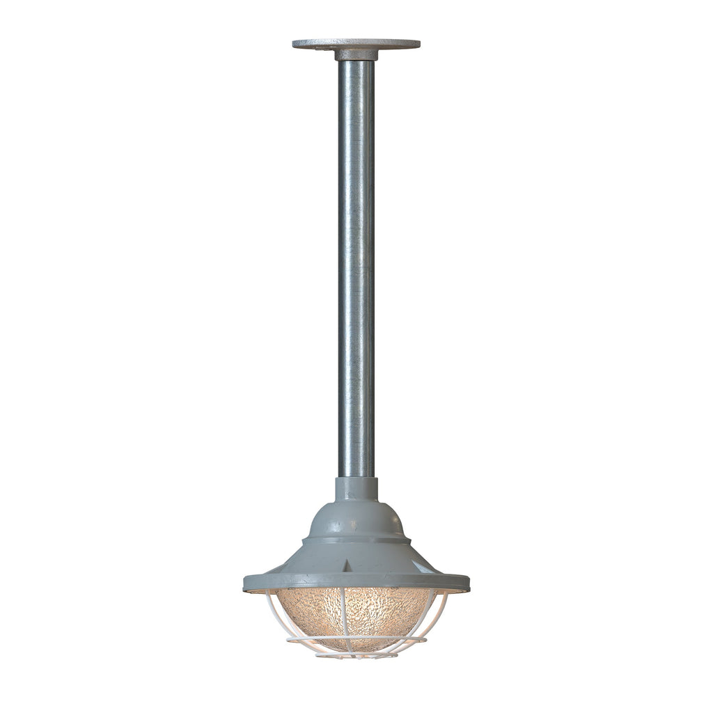 Industrial Conduit Pipe Metal Cage Pendant Light - Retro Style Hanging Chandelier