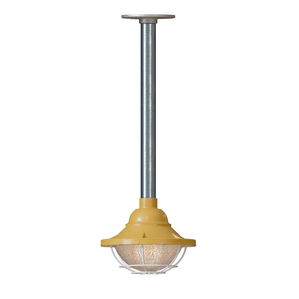 Industrial Conduit Pipe Metal Cage Pendant Light - Retro Style Hanging Chandelier