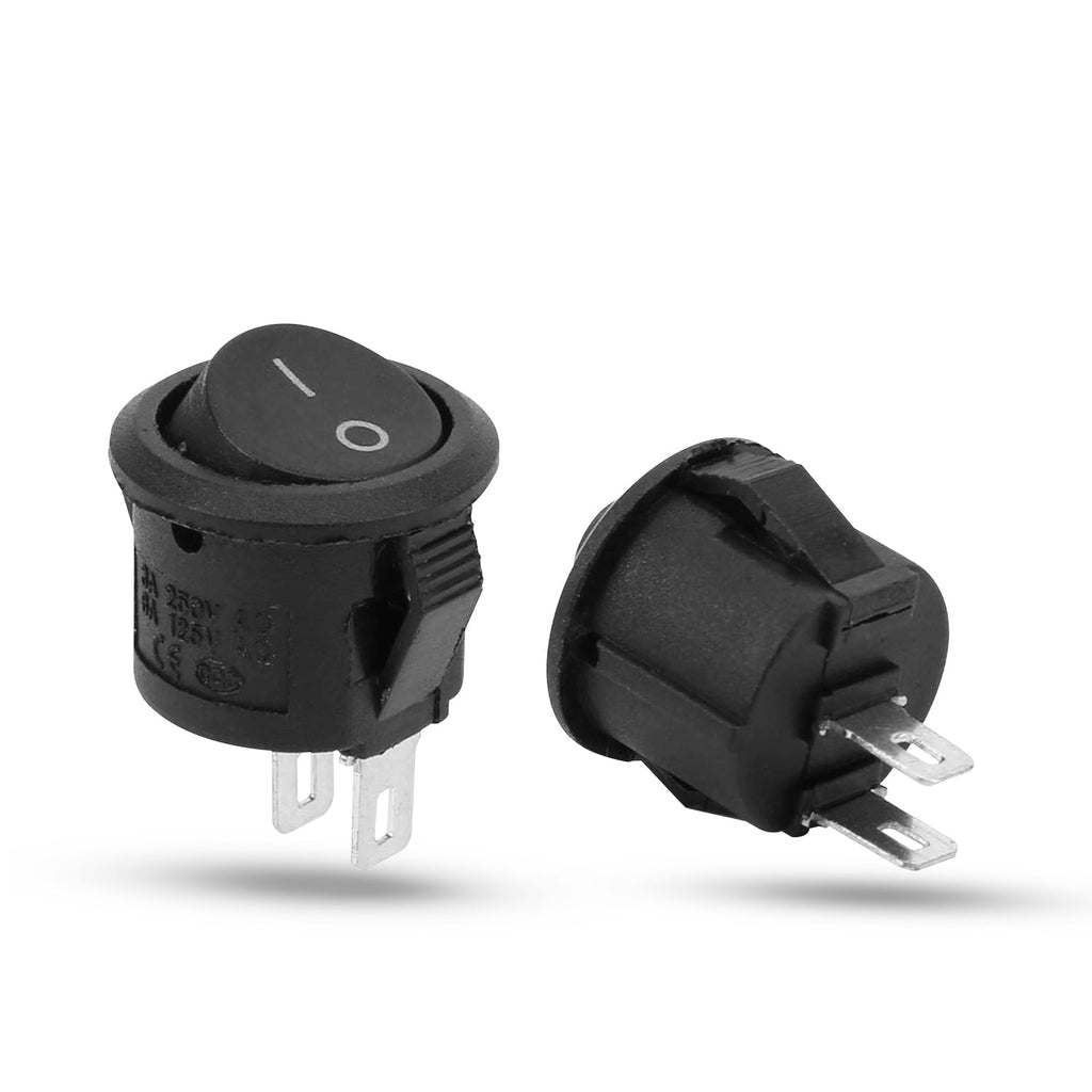 Round Rocker Switch ON/OFF SPST with Pre-Wired Leads ~ 6109