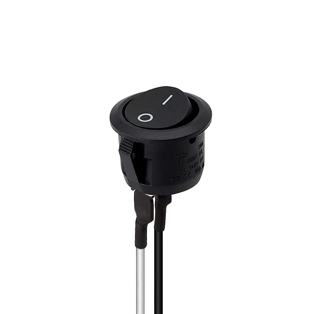 Round Rocker Switch ON/OFF SPST with Pre-Wired Leads ~ 6109