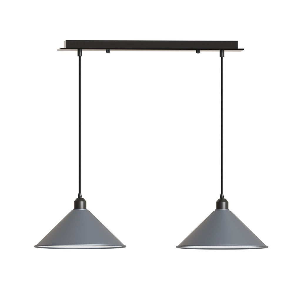 E27 2 Head Pendant Light Metal  ~6116