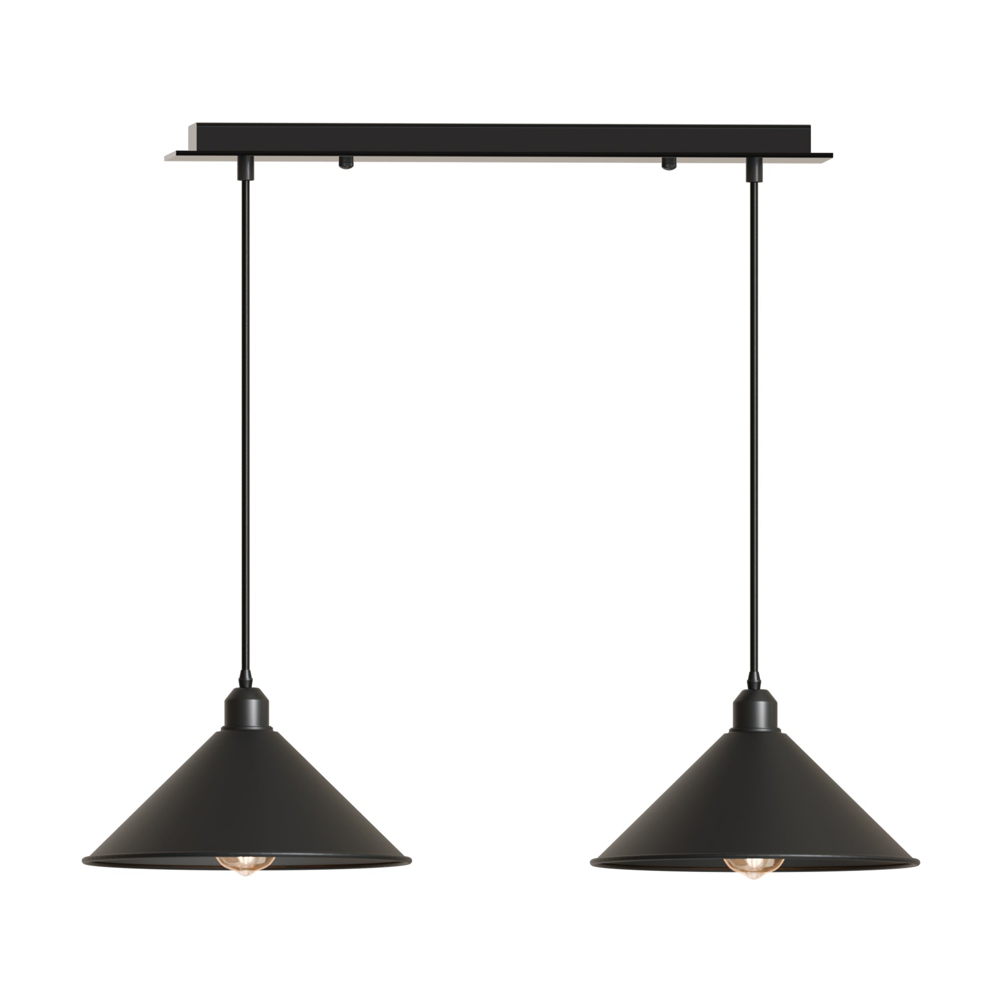 E27 2 Head Pendant Light Metal  ~6116