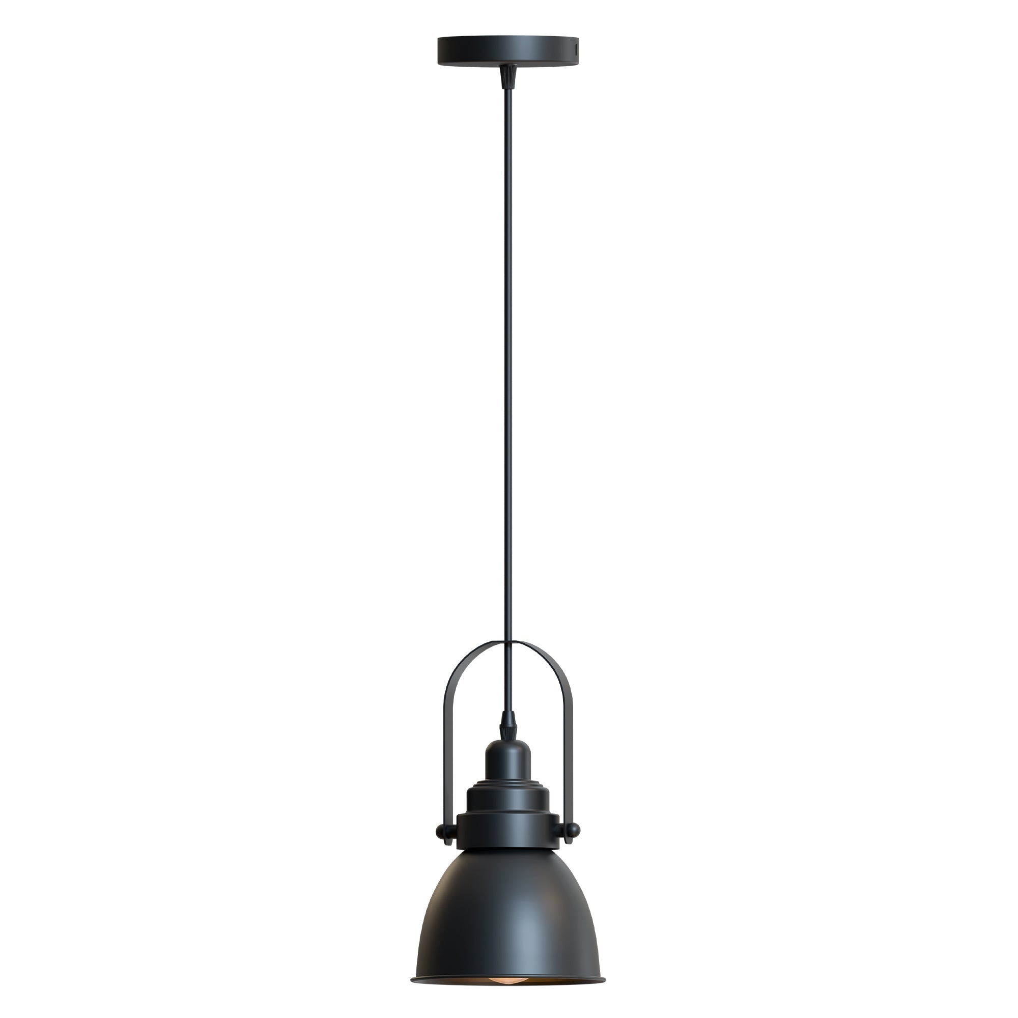 Black Metal Single Head Adjustable Pendant Light~6117