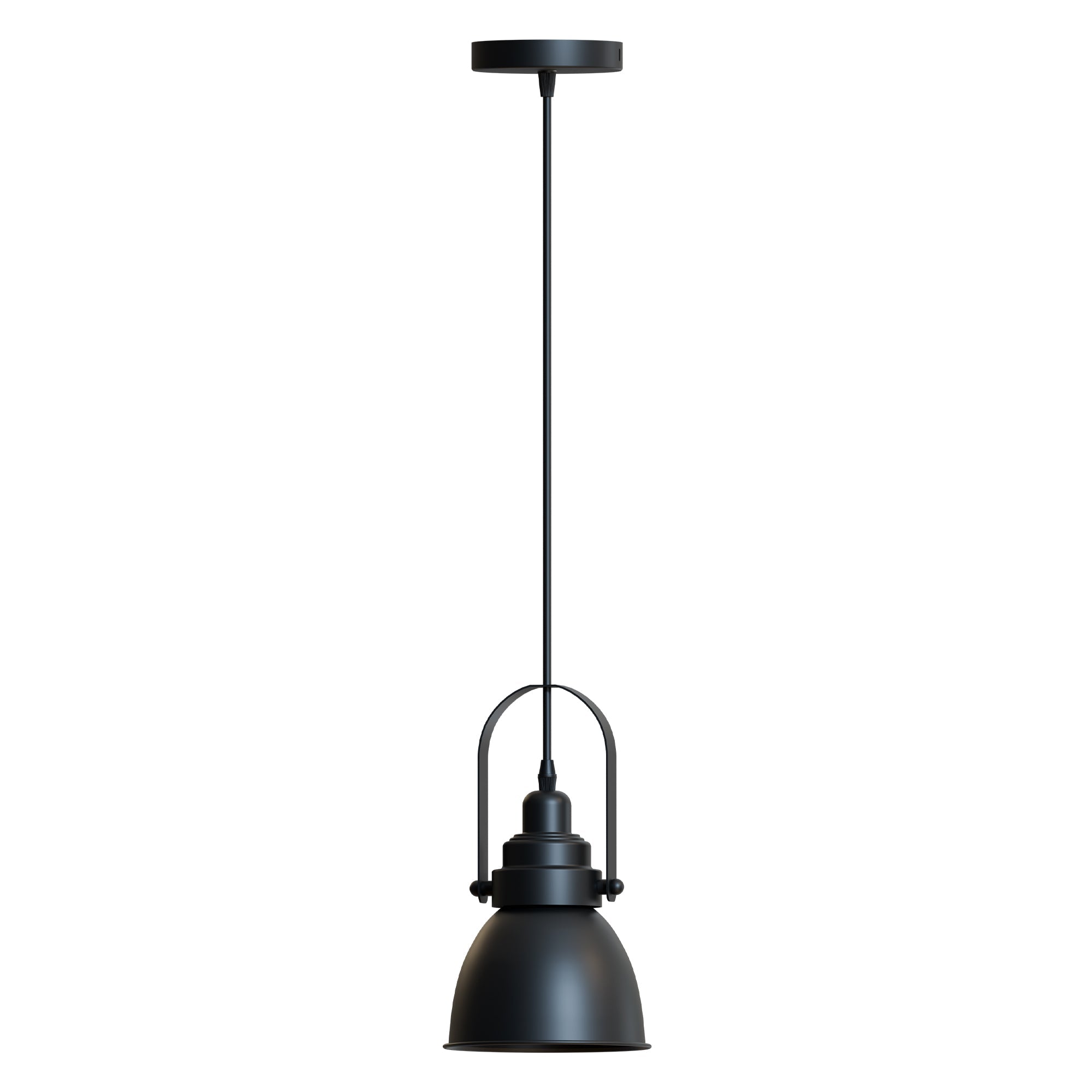 Black Metal Single Head Adjustable Pendant Light~6117