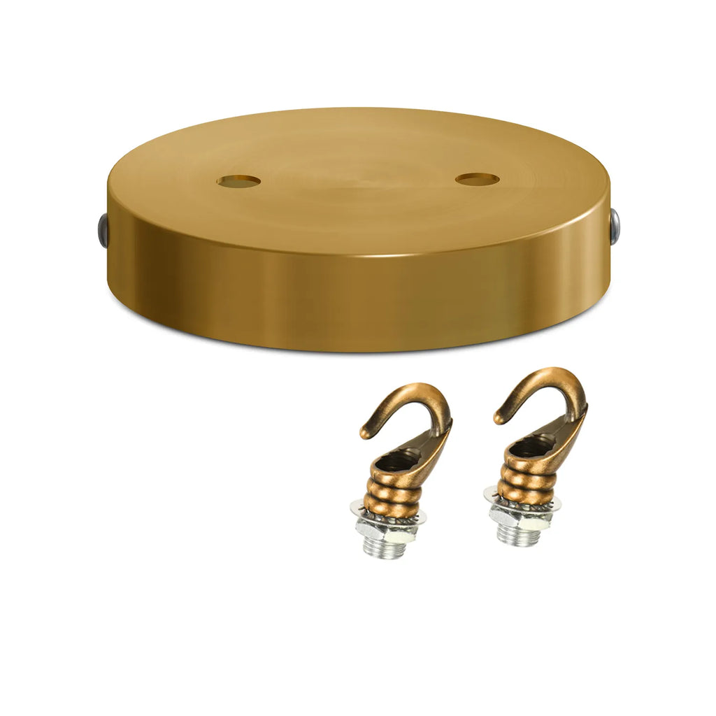 Yellow Brass Metal Ceiling Rose Hook Plate for Pendant Light Fixtures