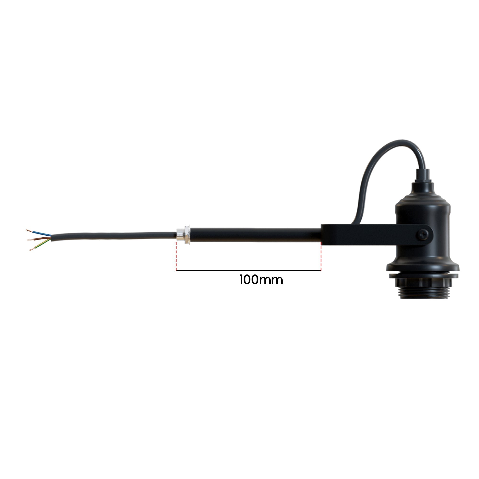 180° Rotatable Vintage Industrial Wall Sconce Fixture Black Metal Socket Lamp~6129