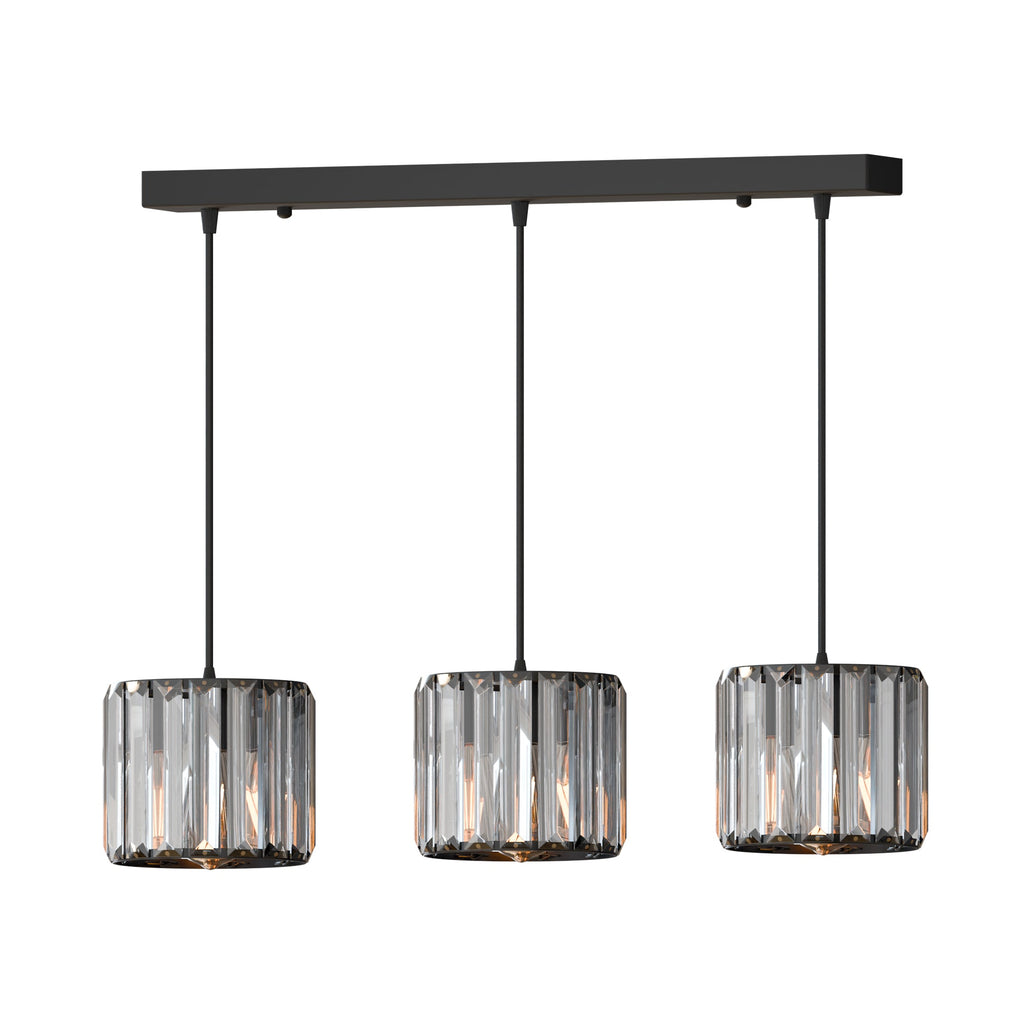 Modern Adjustable 3-Light Crystal Shade Pendant Chandelier ~ 6137