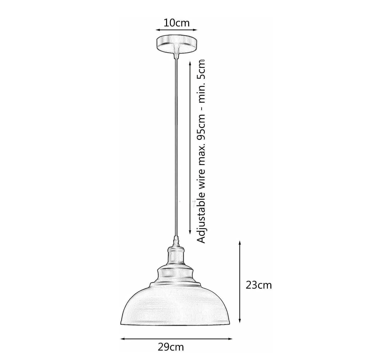 Height Adjustable Metal Pendant Light ~6151