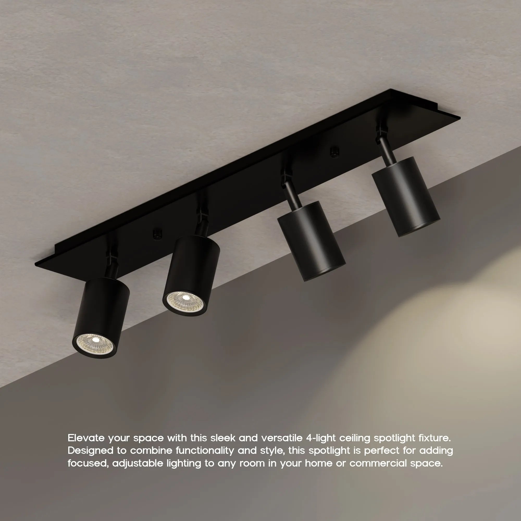 Moderne plafondlamp 2,3,4,5 lichts verstelbaar rechthoekig ~6067