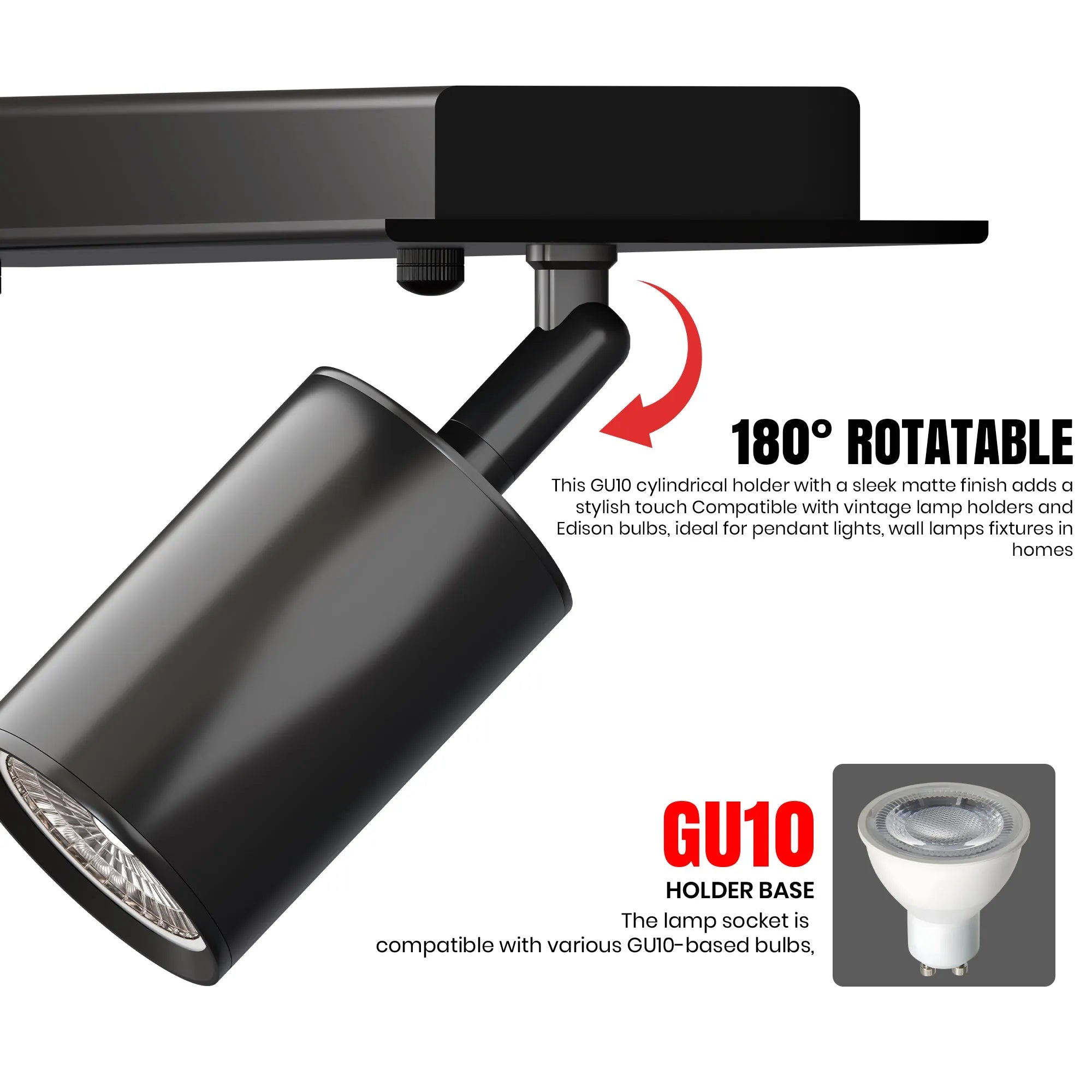 Moderne plafondlamp 2,3,4,5 lichts verstelbaar rechthoekig ~6067