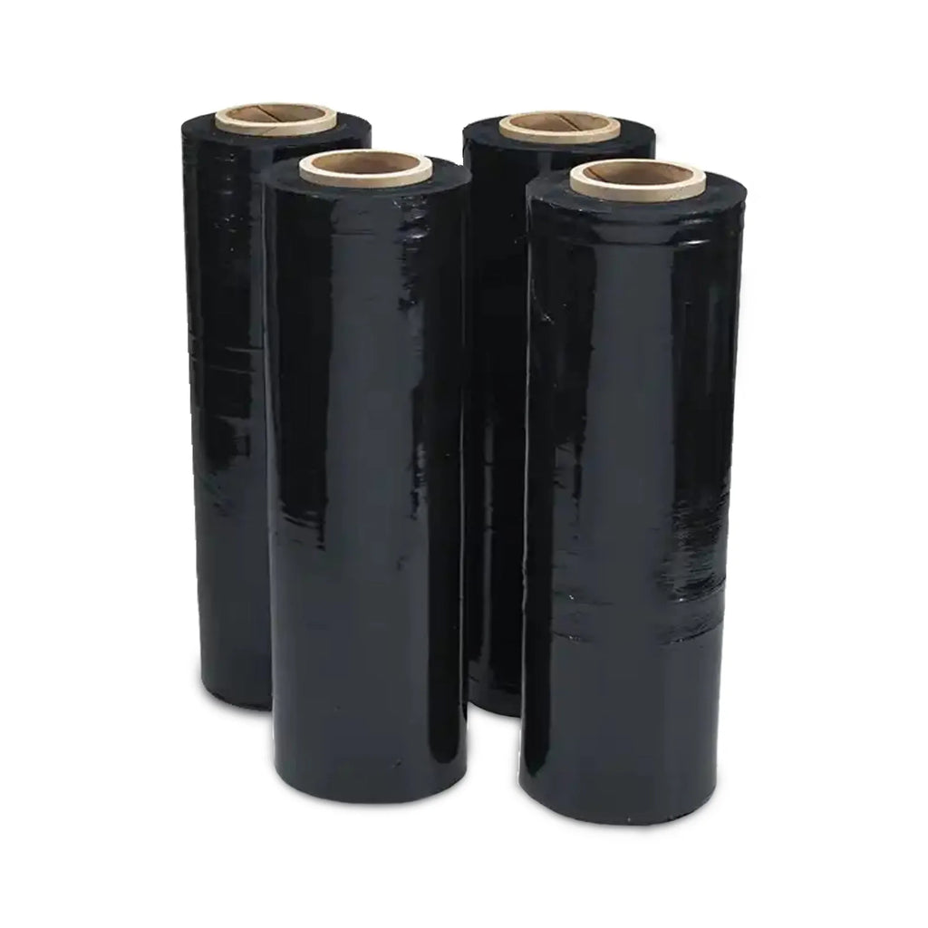 Durable Black Waterproof Pallet Wrap Roll for Secure Shipping and Storage