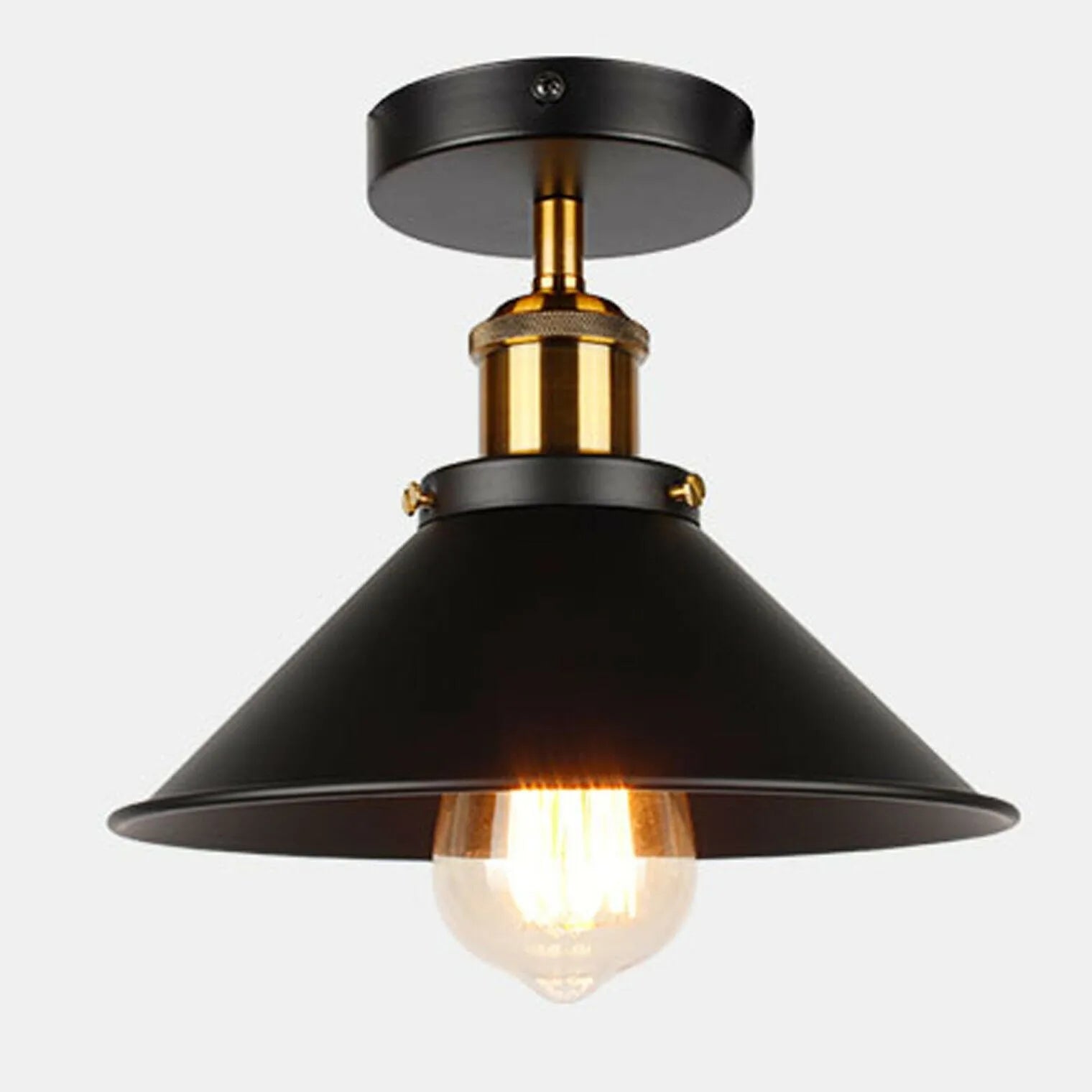 E27 Metal Semi Flush Mount Ceiling Light ~6170