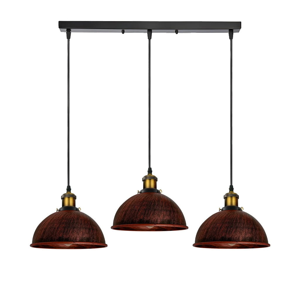 E27 Vintage Metal 3-Light Pendant Ceiling Fixture Adjustable Industrial Design