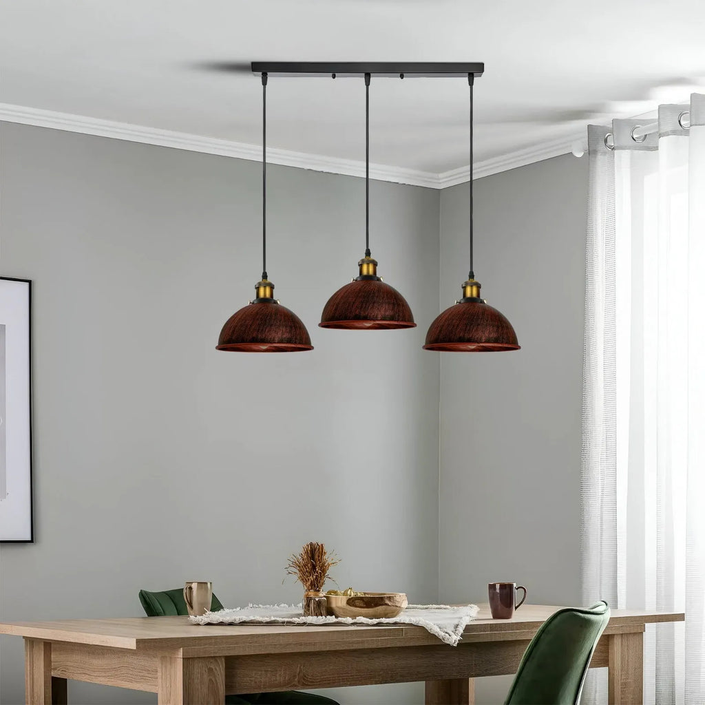 E27 Pendant Light 3 Light Vintage Metal ~6186