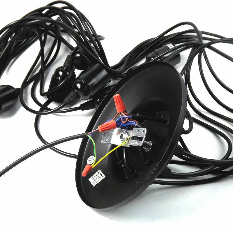 Industrial 8-Way Spider Chandelier 2m Adjustable ~6269