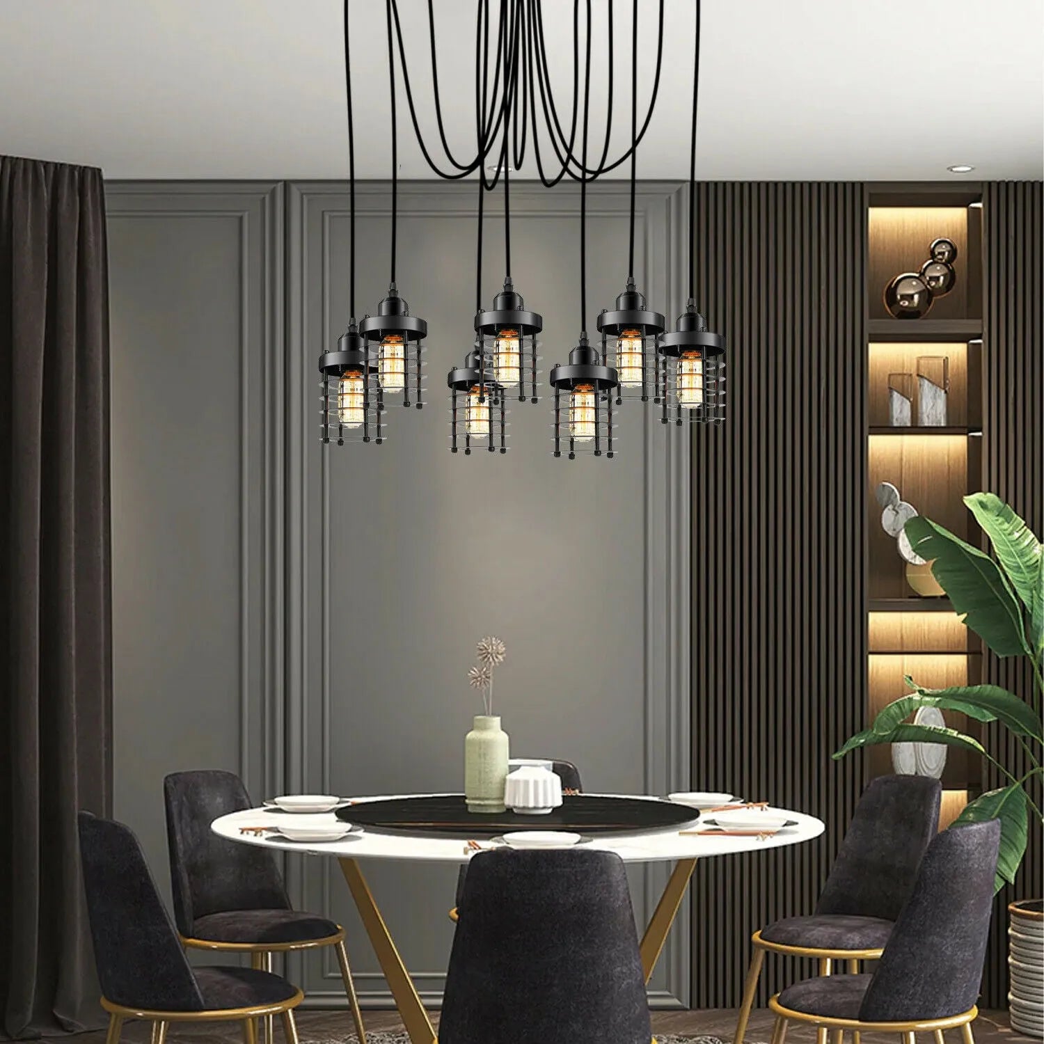 Retro Modern Spider Pendant | Industrial | Vintage | Adjustable ~6326