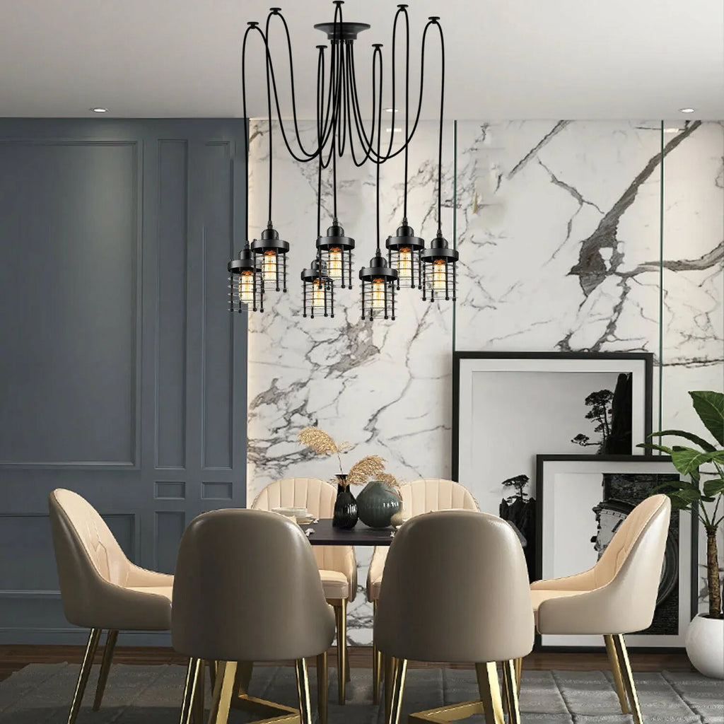 Retro Modern Spider Pendant | Industrial | Vintage | Adjustable ~6326