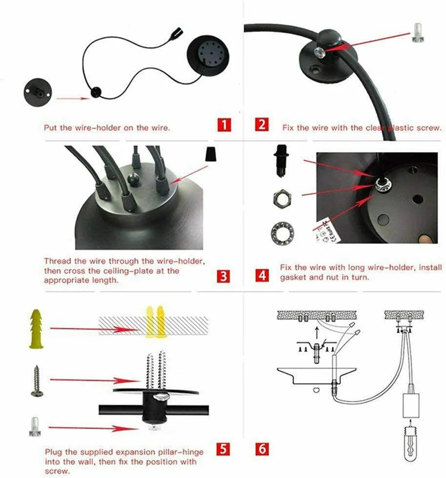 Retro Modern Spider Pendant | Industrial | Vintage | Adjustable ~6326