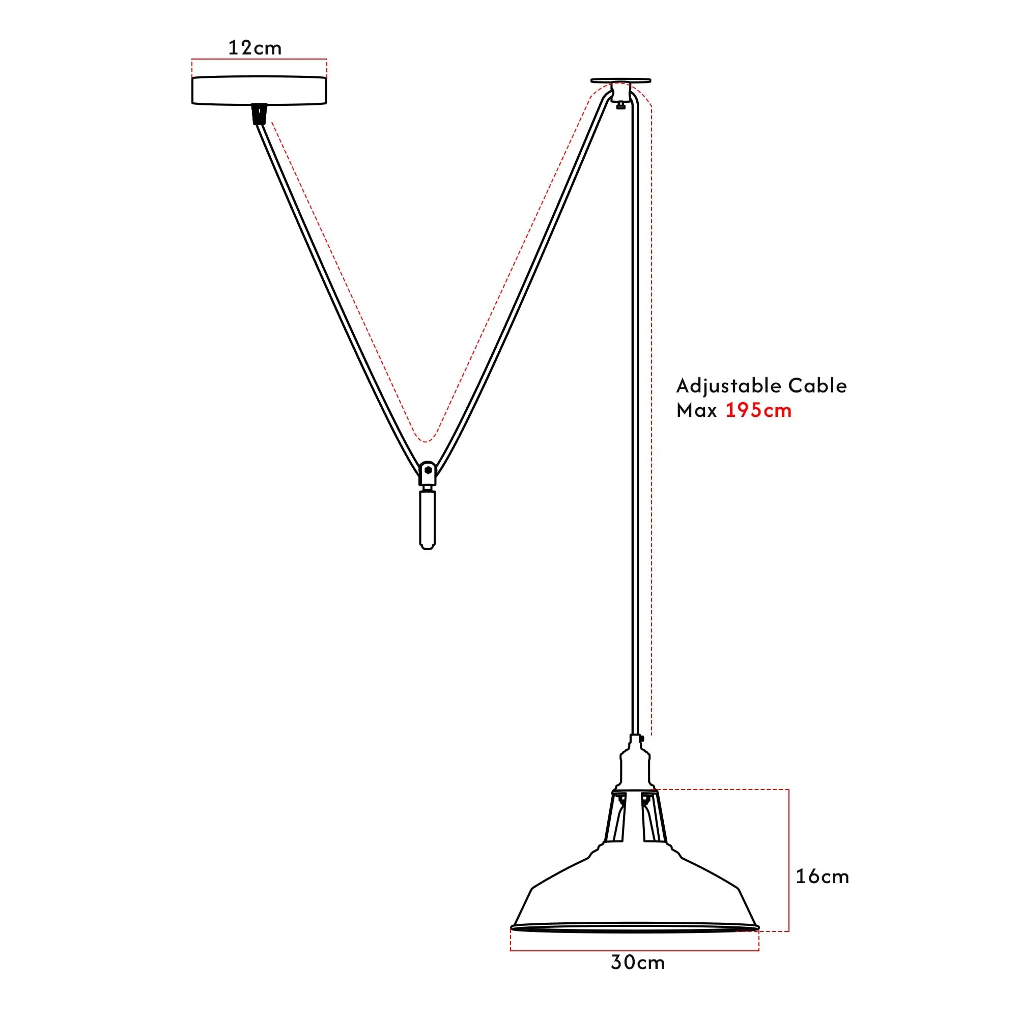 Industrial Pulley Pendant Light with Adjustable Metal Shade for Kitchen Island