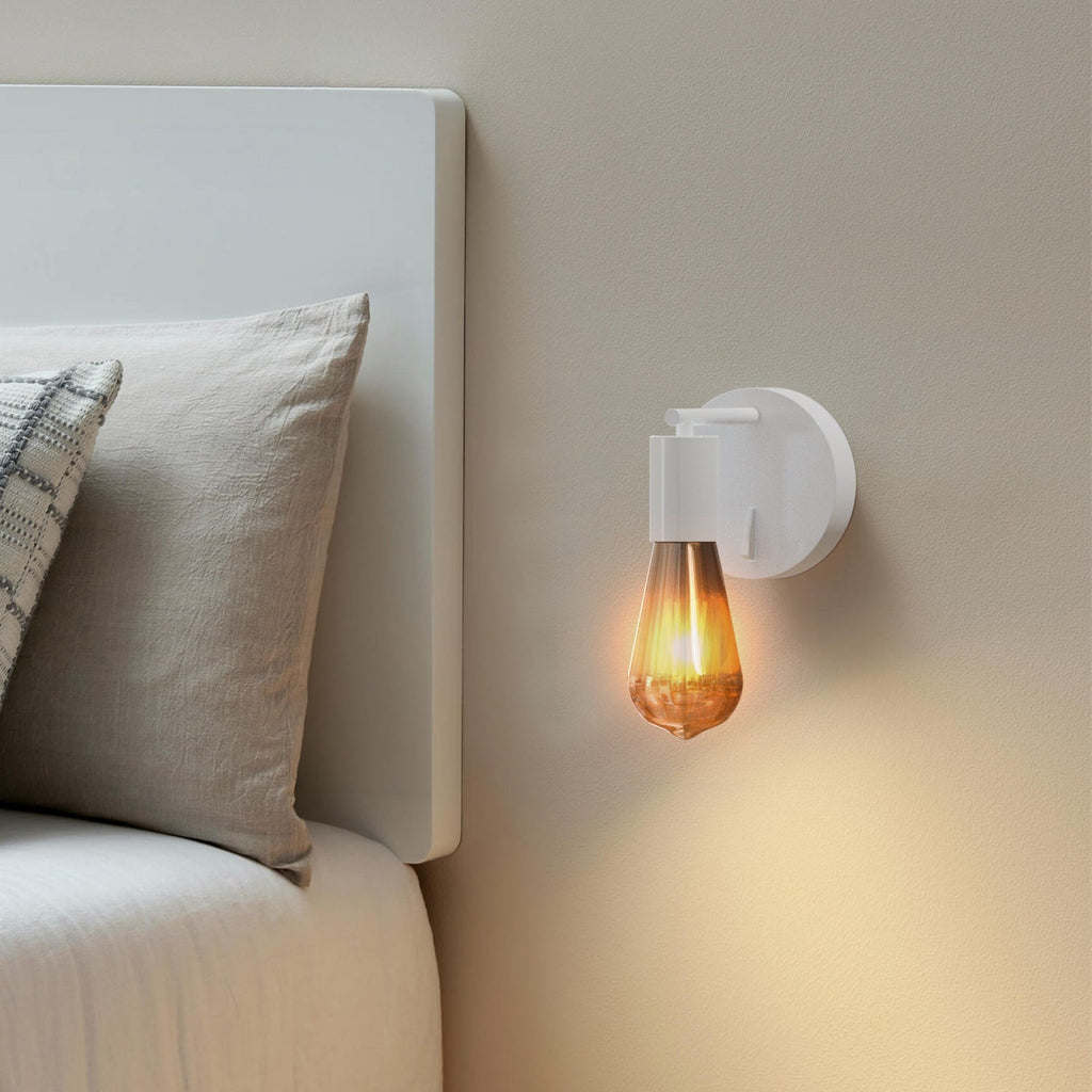 Industrial Vintage Metal Single Point Drop Ceiling Rose with Integrated Switch