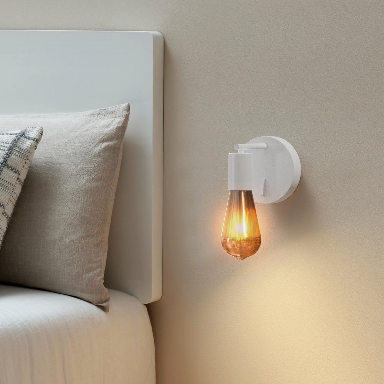 Industrial Vintage Metal Single Point Drop Ceiling Rose with Integrated Switch