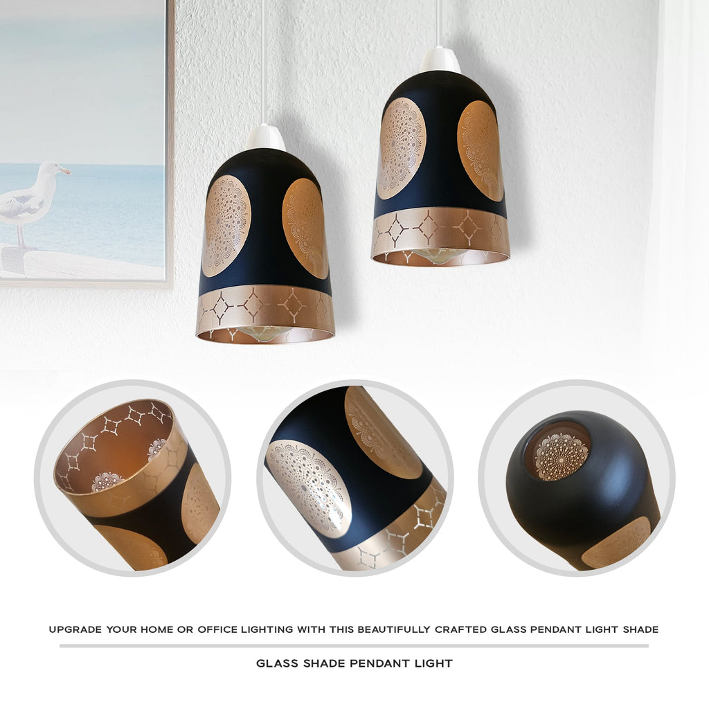 Modern Floral Glass Easy Fit Pendant Light Shade Home Lighting