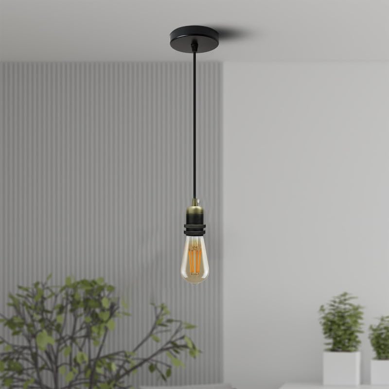 Industrial E27 Edison Screw Metal Cord Grip Bulb Holder Lamp Socket