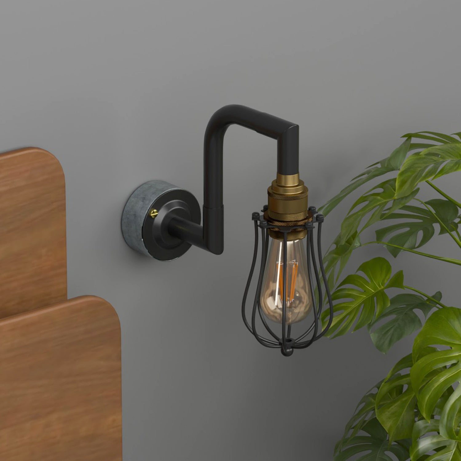 Industrial Rustic Metal 20mm Conduit Pipe Wall Lighting Kit E27 Base