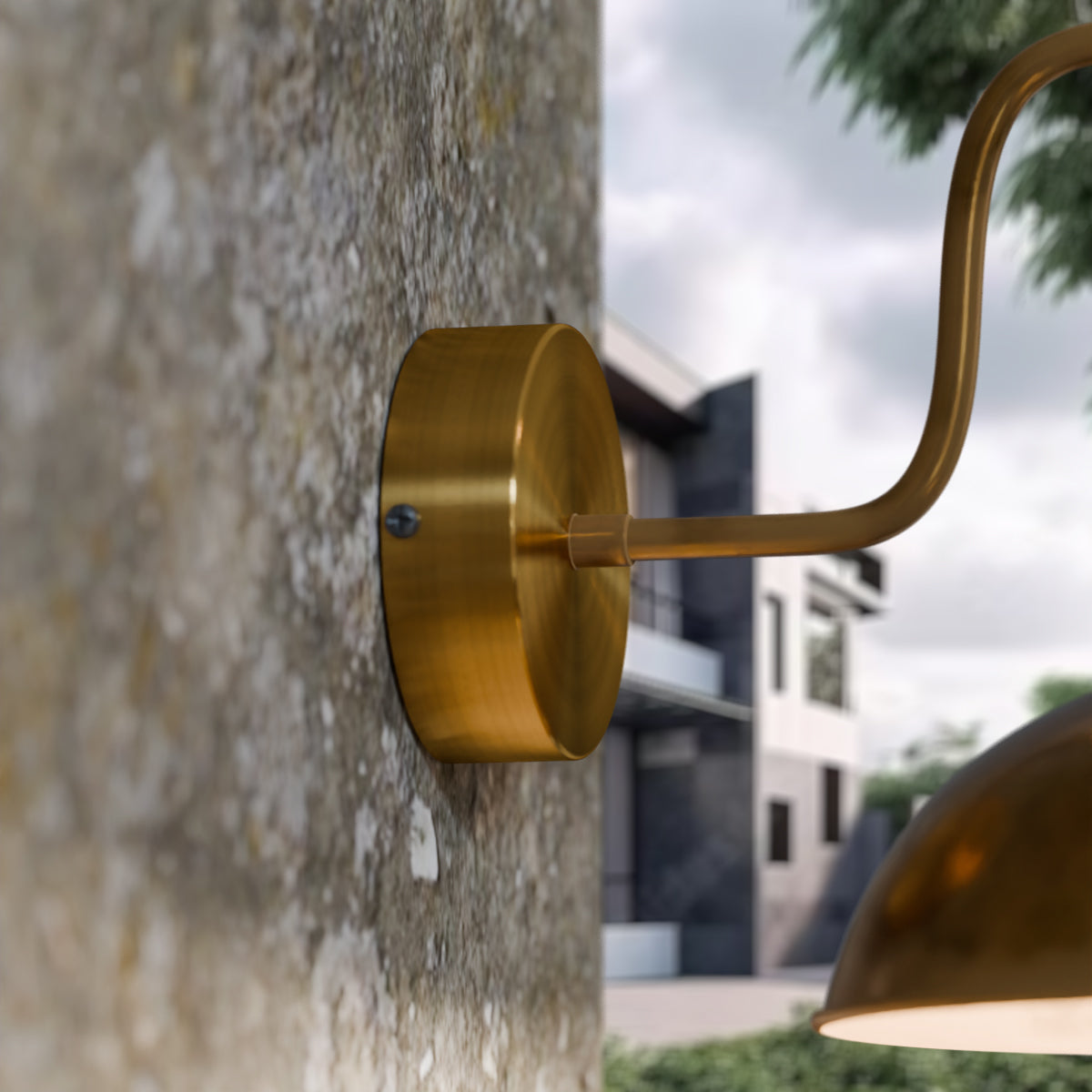 80mm Metal Rainproof Single Outlet Ceiling Rose for Outdoor Use