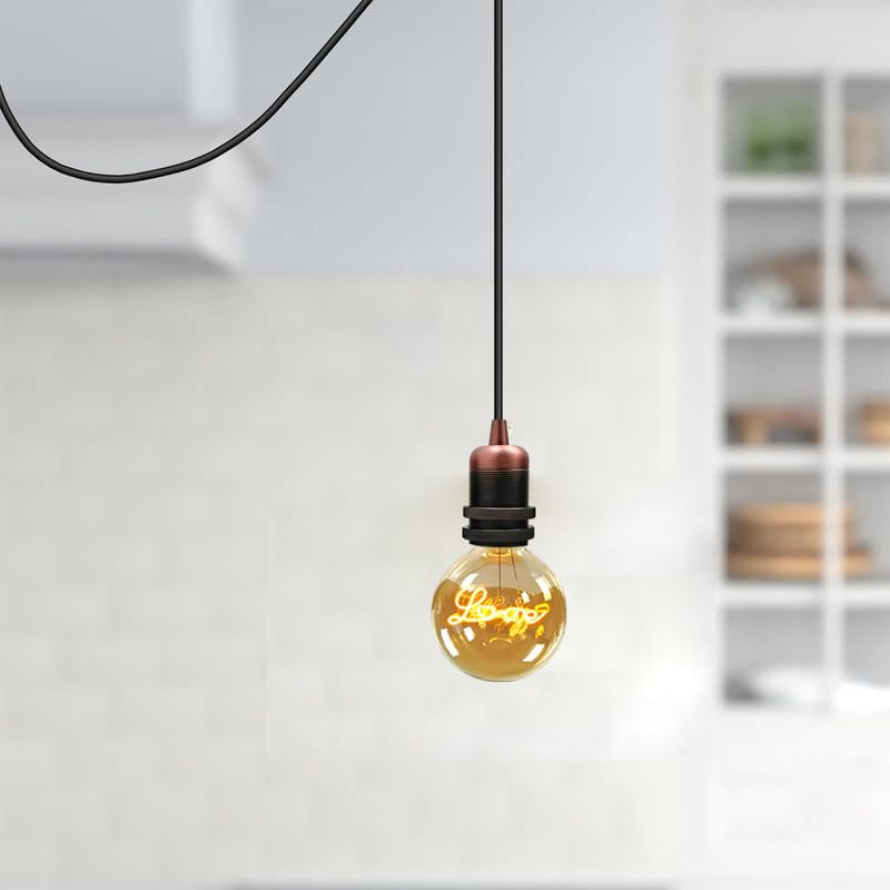 Industrial E27 Edison Screw Metal Cord Grip Bulb Holder Lamp Socket